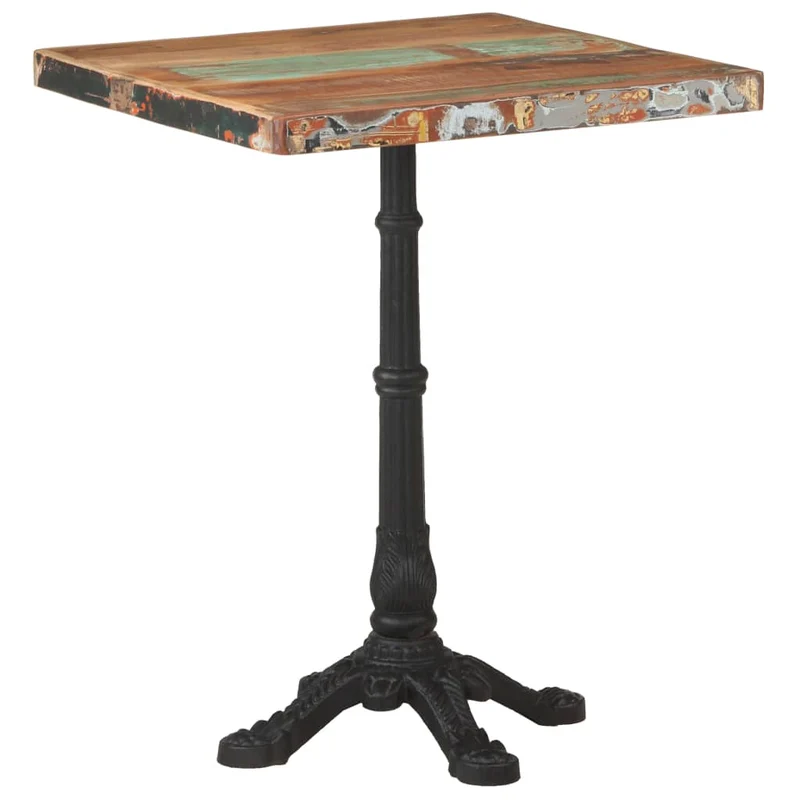 Table Bistrot en Métal et Bois Massif Industriel