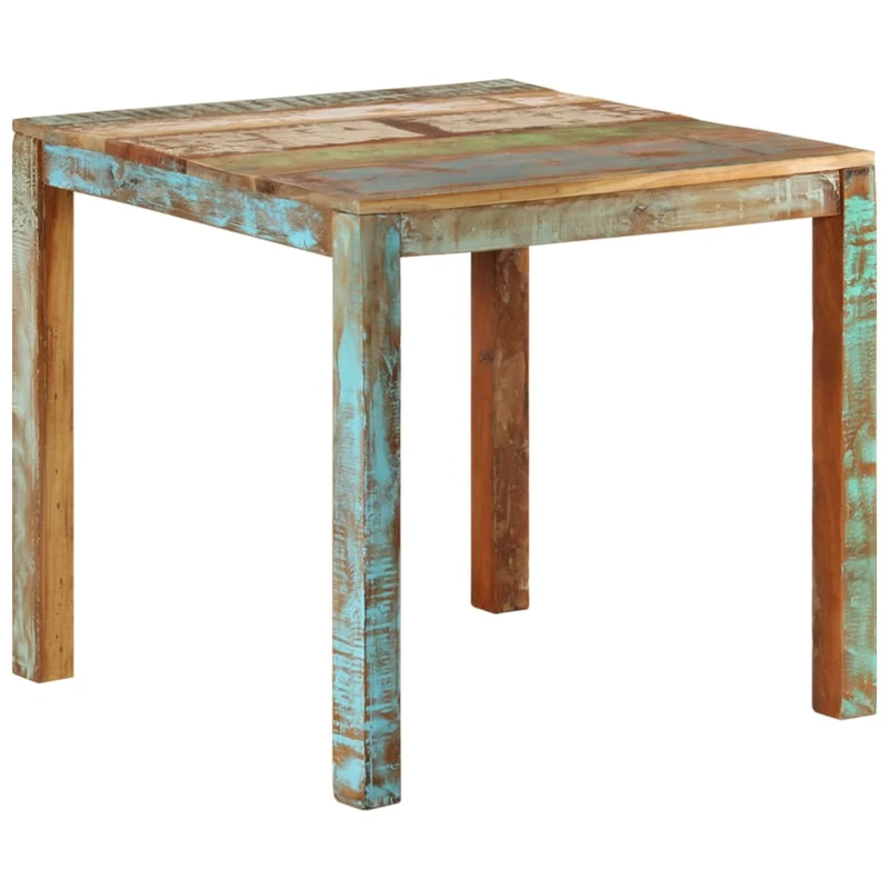 Table en Bois de Récupération Style Industriel
