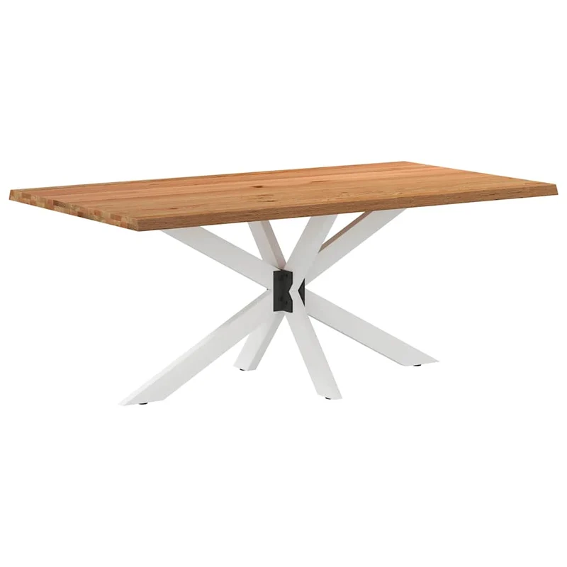Table en Bois et Acier au Style Industriel