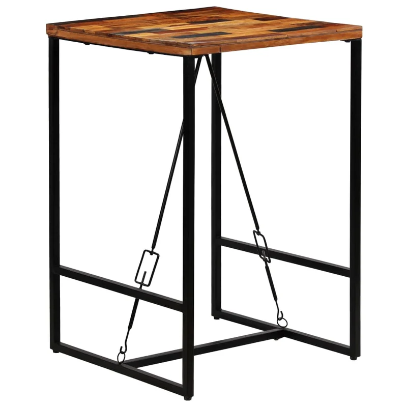 Table de Bar Industrielle en Bois de Récupération