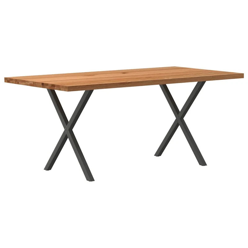Table Industrielle en Bois de Chêne