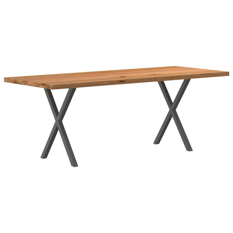 Table Industrielle en Bois de Chêne