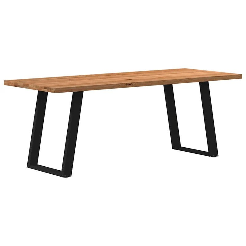 Table en Chêne Massif au Style Loft Industriel