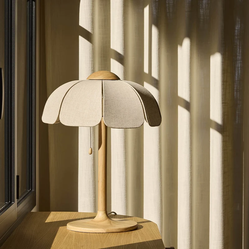 LAMPE À POSER COQUILLAGE - LIN