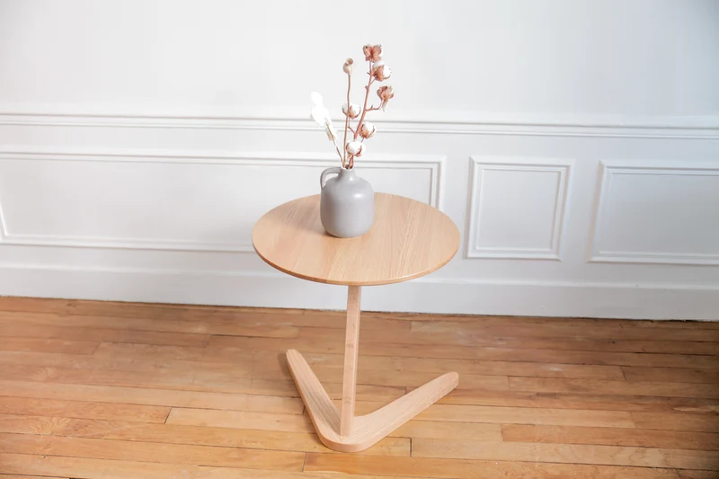 Table d'appoint Vicci en bois de Chêne