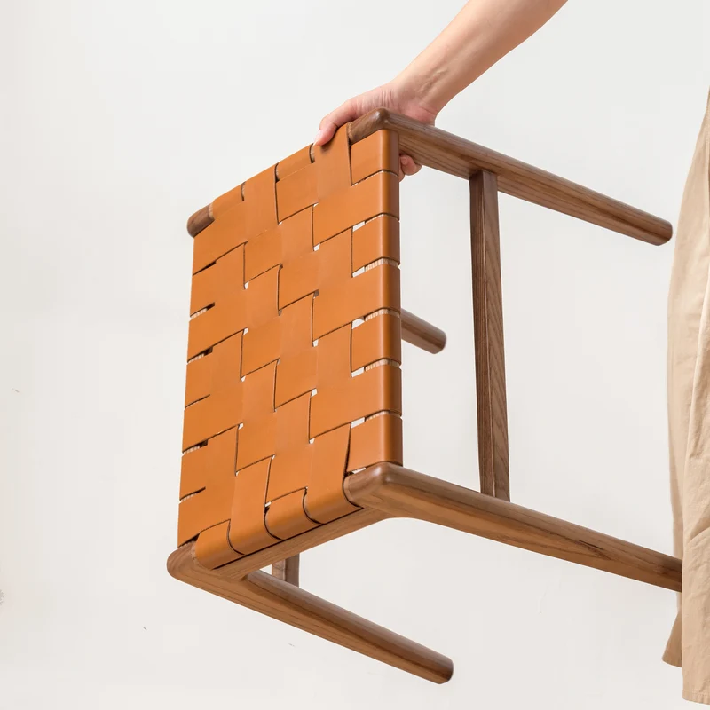 Tabouret Maans en cuir