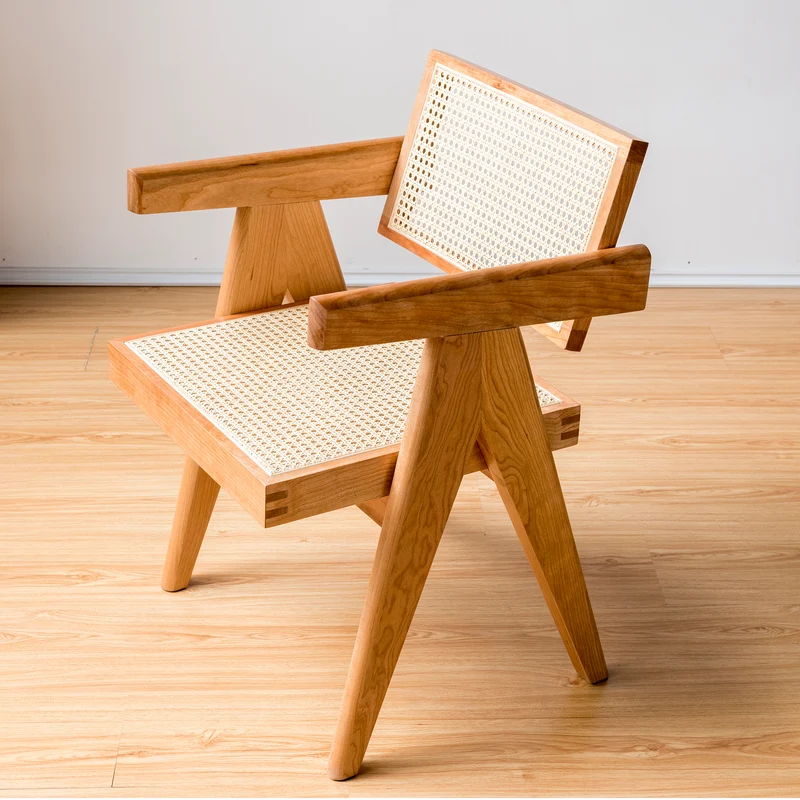 Fauteuil Chandy en bois de cerisier