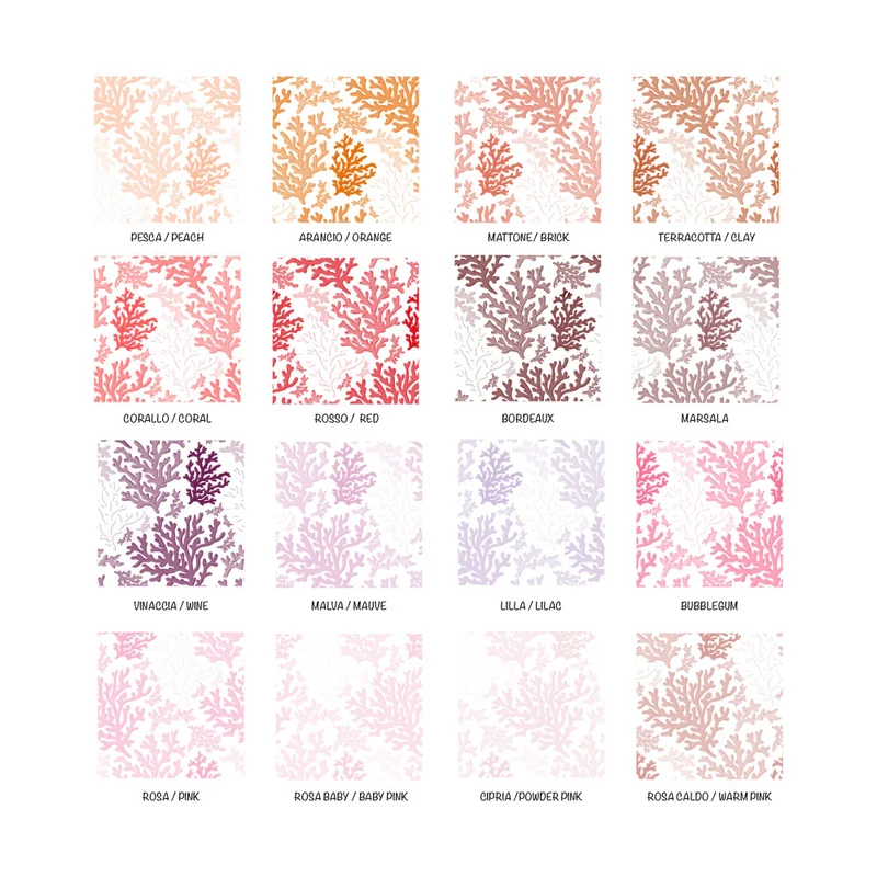 Poignée de porte en bois avec motif corail en relief - Plusieurs couleurs disponibles