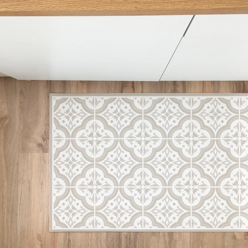 Tapis en vinyle écru Lisbonne 98x148