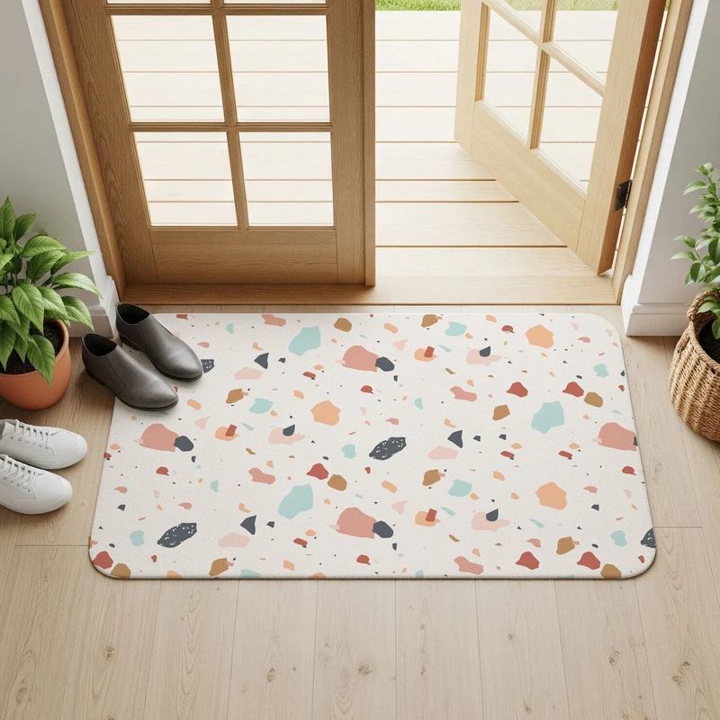 Tapis de terrasse rose - Plusieurs tailles disponibles - Texte personnalisable
