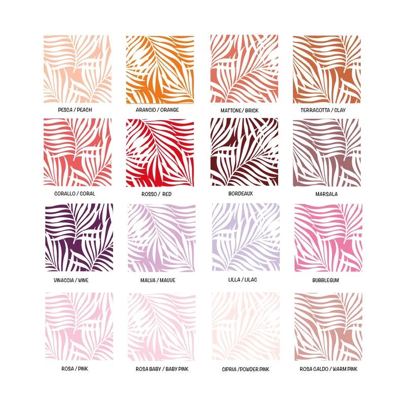 Poignée de porte en bois avec motif de feuilles tropicales en relief - Plusieurs couleurs disponibles