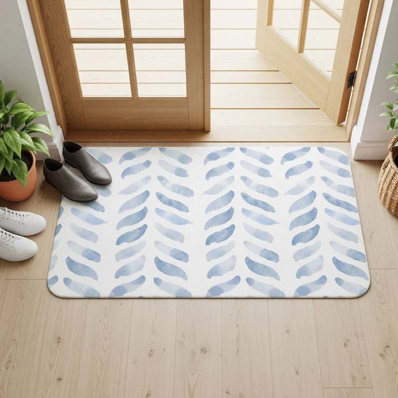 Paillasson à chevrons - Plusieurs tailles disponibles - Texte personnalisable