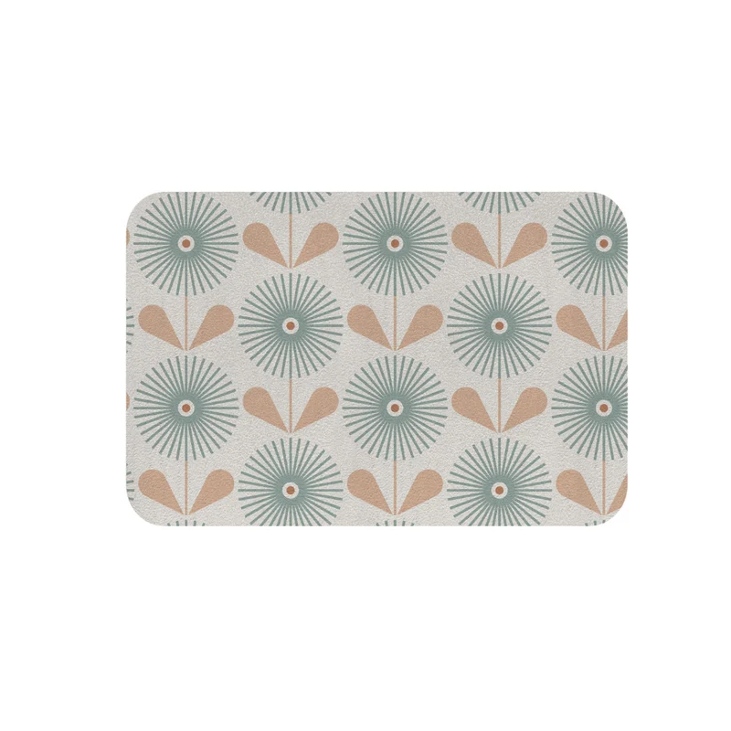 Tapis antidérapant Crépuscule de tournesols - Plusieurs tailles disponibles - Texte personnalisable