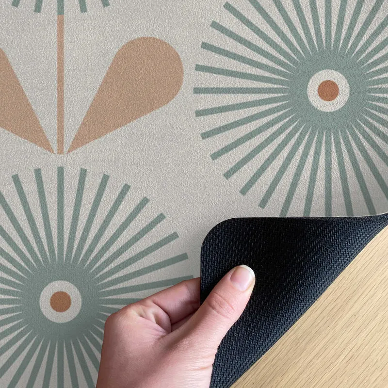 Tapis antidérapant Crépuscule de tournesols - Plusieurs tailles disponibles - Texte personnalisable