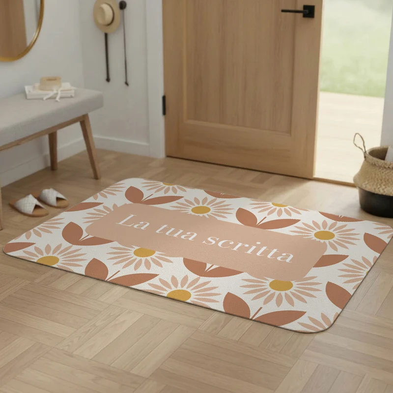 Tapis de porte Daisy Reverie - Plusieurs tailles disponibles - Texte personnalisable