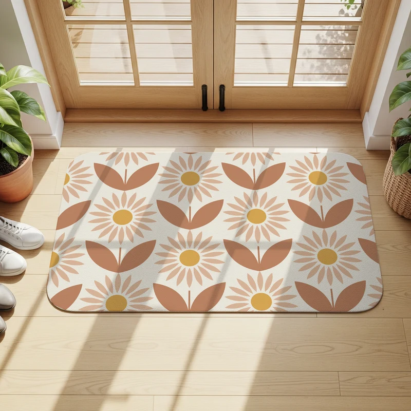 Tapis de porte Daisy Reverie - Plusieurs tailles disponibles - Texte personnalisable