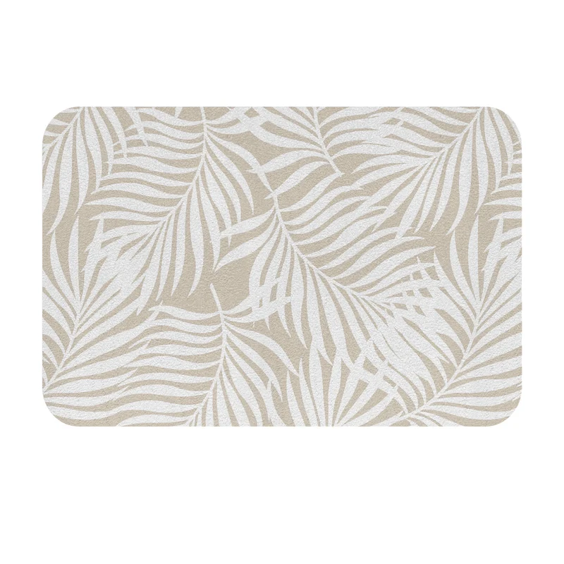 Tapis de porte à motif de feuilles tropicales - Plusieurs couleurs et tailles disponibles - Personnalisable