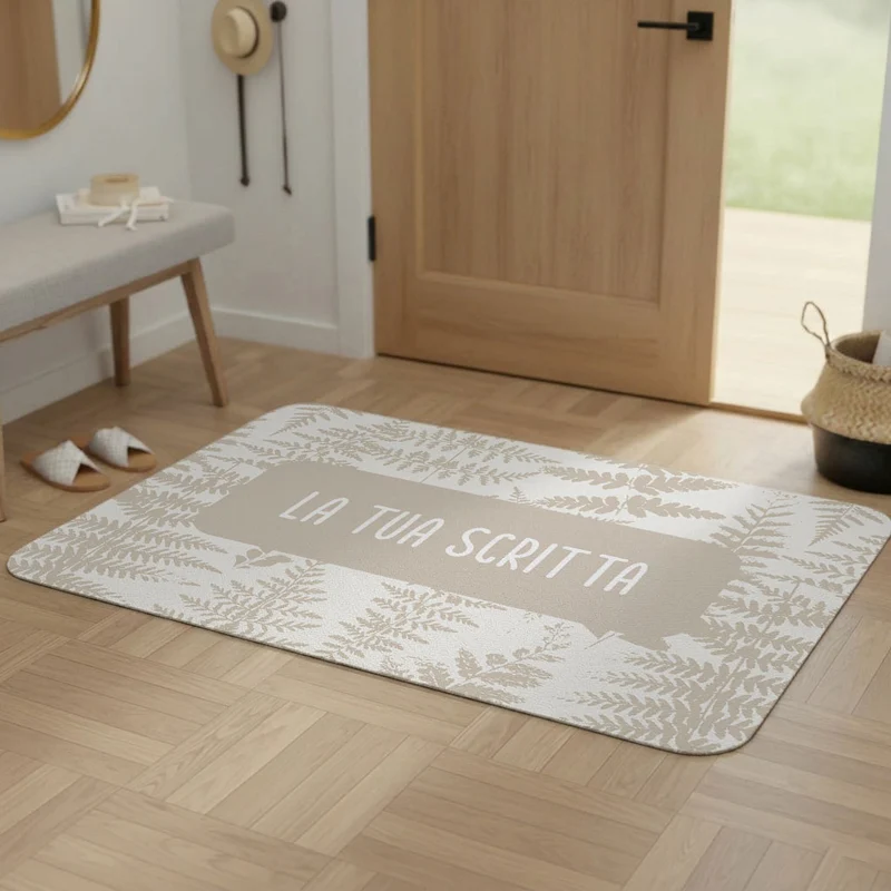 Tapis d'intérieur Fougère - Plusieurs couleurs et tailles disponibles - Personnalisable