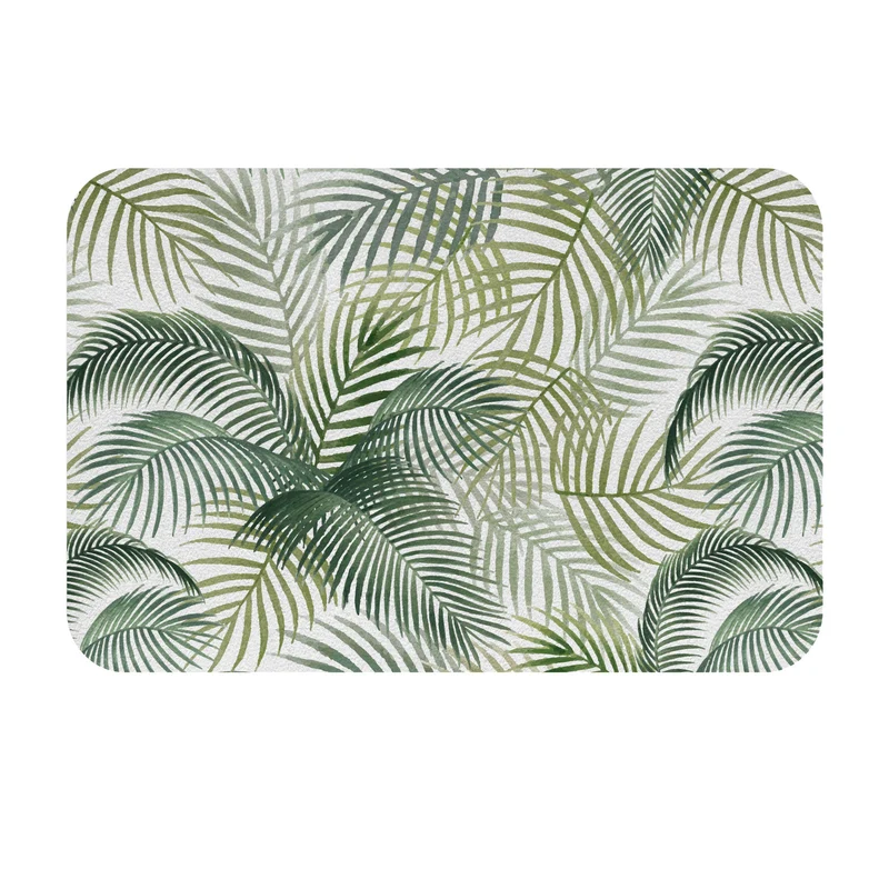 Tapis de porte aquarelle tropicale - Plusieurs tailles disponibles - Personnalisable