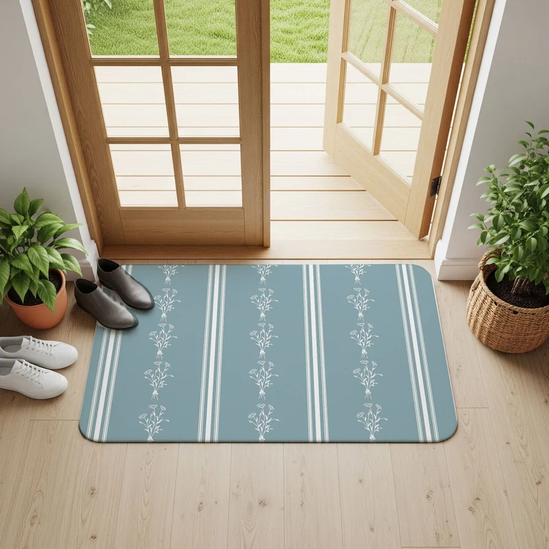 Paillasson Guirlande de Fleurs - Plusieurs couleurs et tailles disponibles - Personnalisable