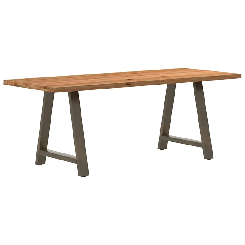 Table en Bois de Chêne et Métal Indus