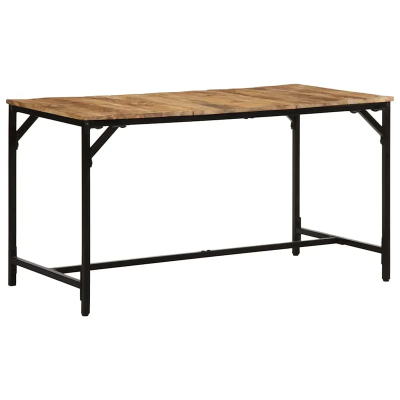 Table en Bois de Manguier Brut & Massif et Fer