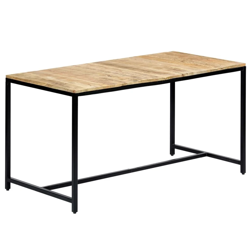 Table Industrielle en Bois de Manguier 140 cm