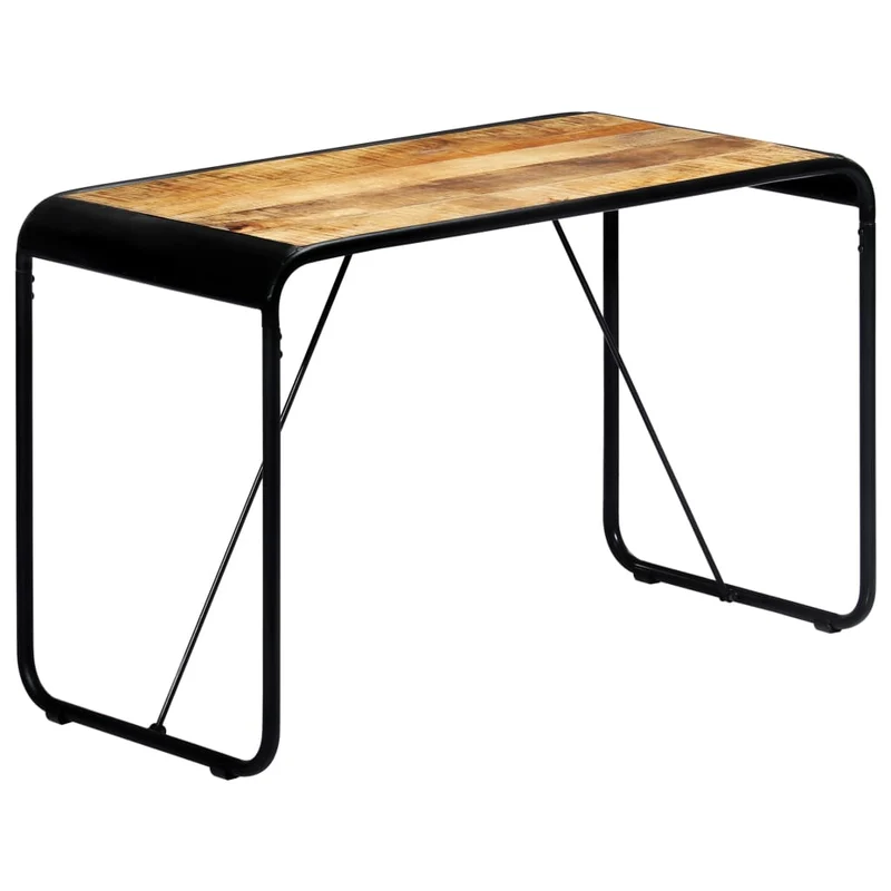 Table en Bois Massif au Style Industriel Authentique