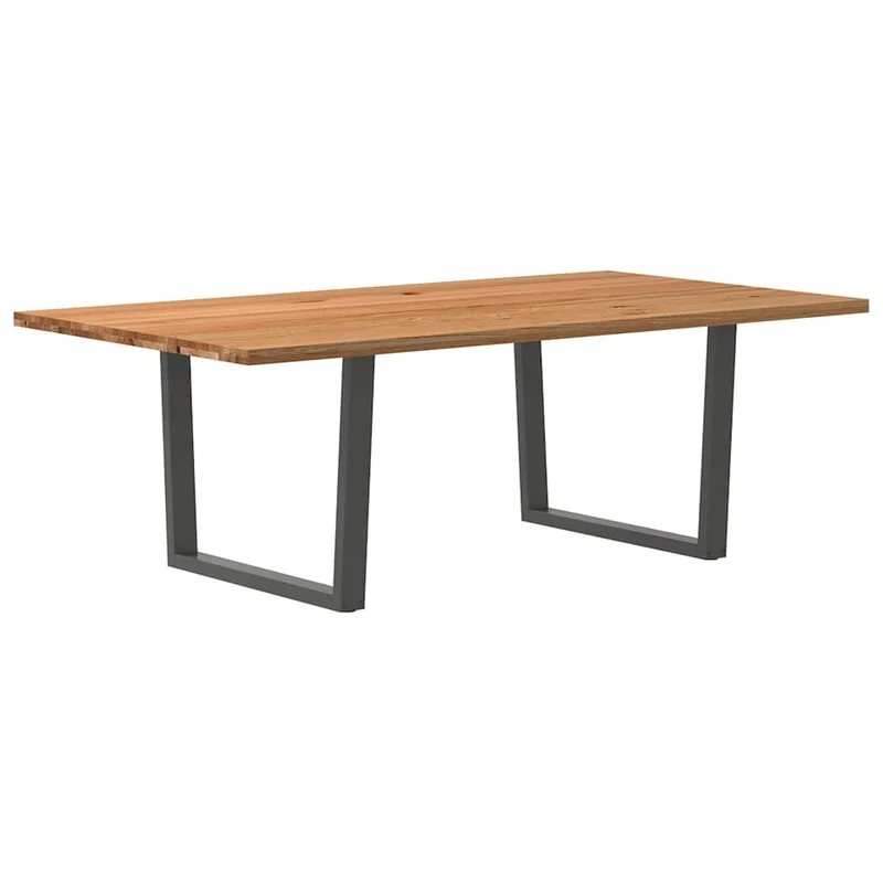 Table en Bois de Chêne et Fer pour Salle à Manger