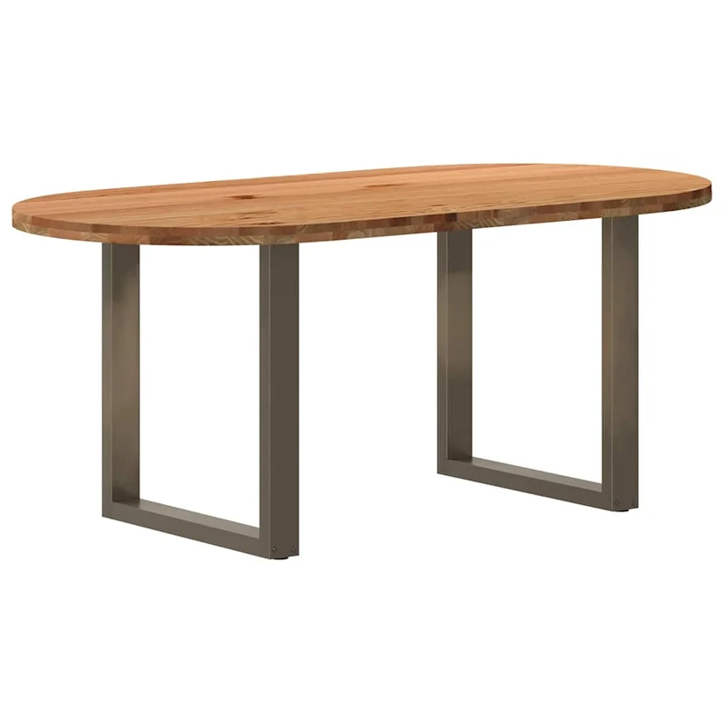 Table Industrielle en Bois de Chêne Massif 2m