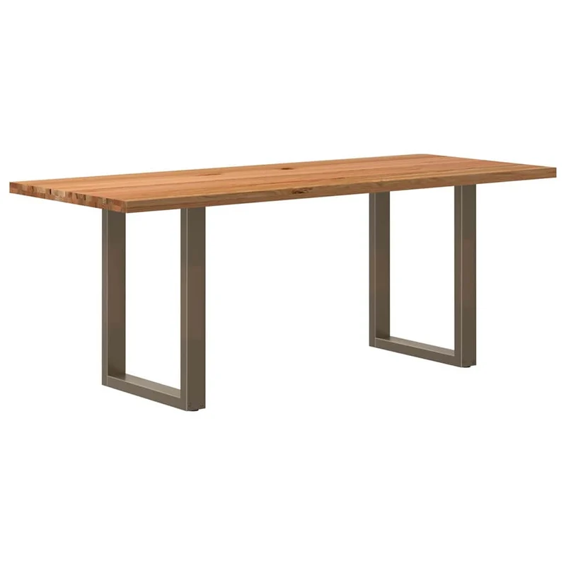 Table Industrielle en Chêne Massif pour Salon
