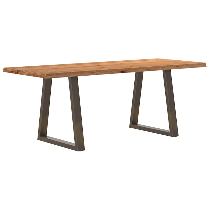 Longue Table Industrielle en Bois Massif et Métal