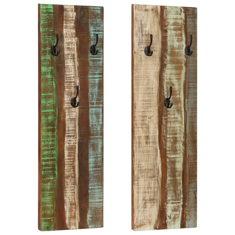 Porte-Manteaux Mural en Bois Recyclé