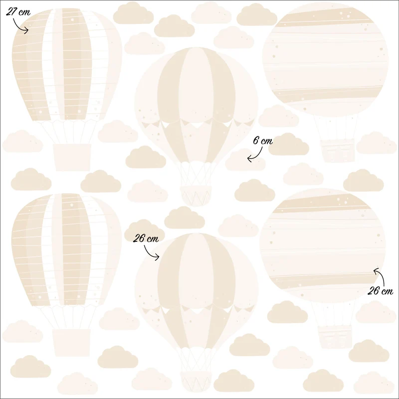 Stickers muraux montgolfières - Plusieurs couleurs disponibles