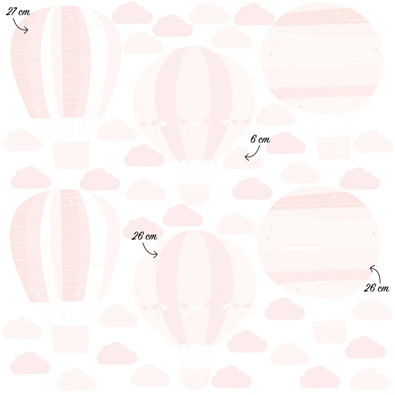 Stickers muraux montgolfières - Plusieurs couleurs disponibles