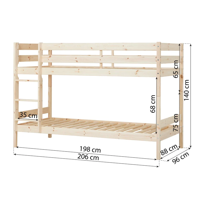 Lit superposé 90x200 cm Hoppekids ECO Comfort - Plusieurs coloris disponibles