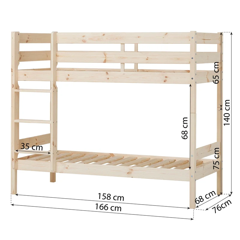 Lit superposé 70x160 cm Hoppekids ECO Comfort - Plusieurs coloris disponibles