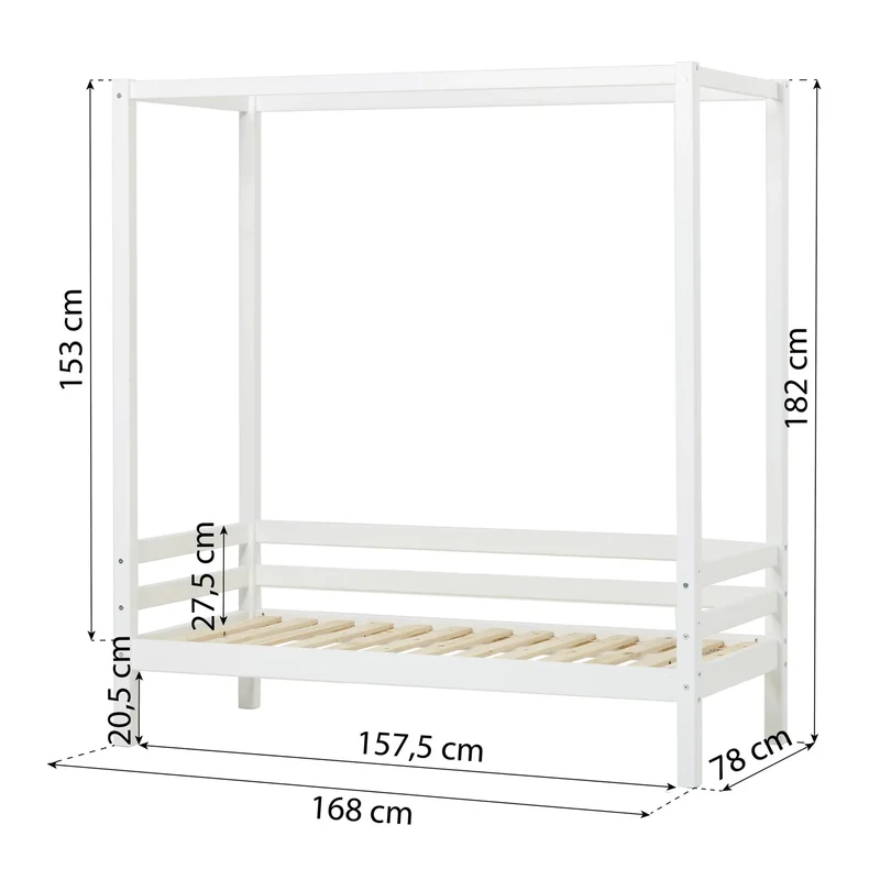 Lit à baldaquin Hoppekids ECO Dream 70x160 cm - Autres modèles disponibles