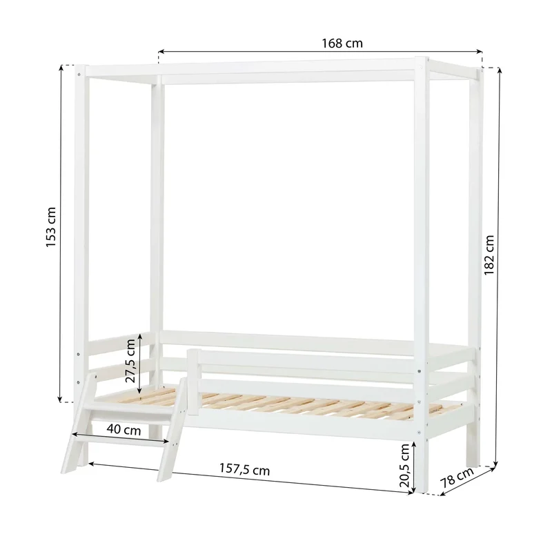 Lit à baldaquin Hoppekids ECO Dream 70x160 cm - Autres modèles disponibles