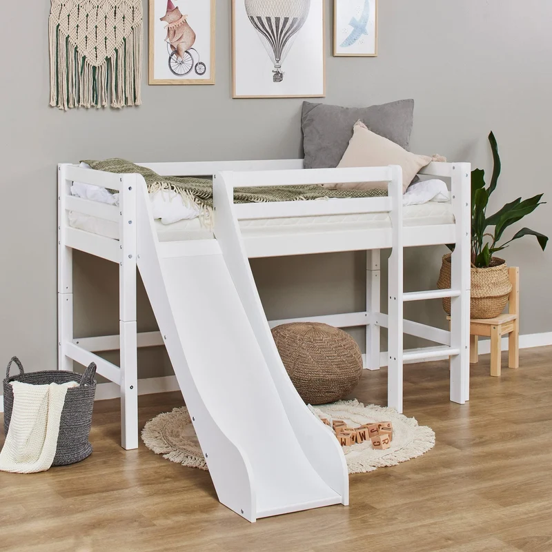 Lit mezzanine Hoppekids ECO Dream avec toboggan - Plusieurs tailles disponibles