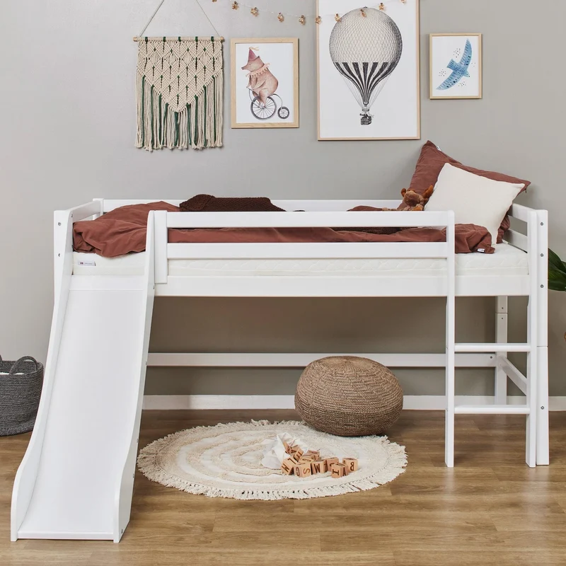 Lit mezzanine Hoppekids ECO Dream avec toboggan - Plusieurs tailles disponibles
