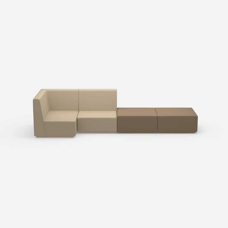 Beige Sitzbank