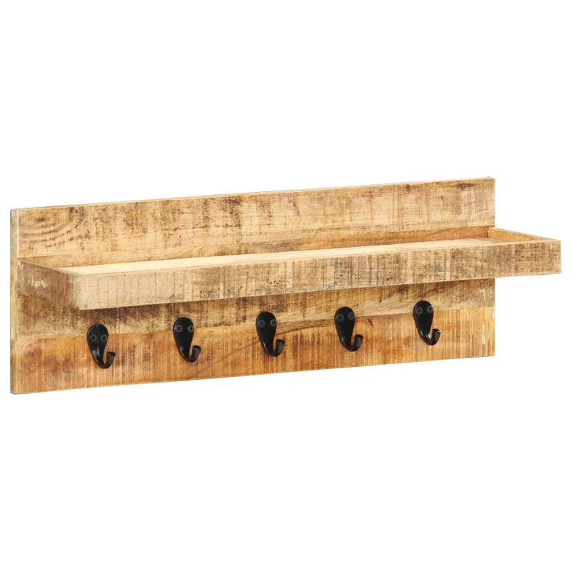 Porte-Manteau Mural en Bois Naturel