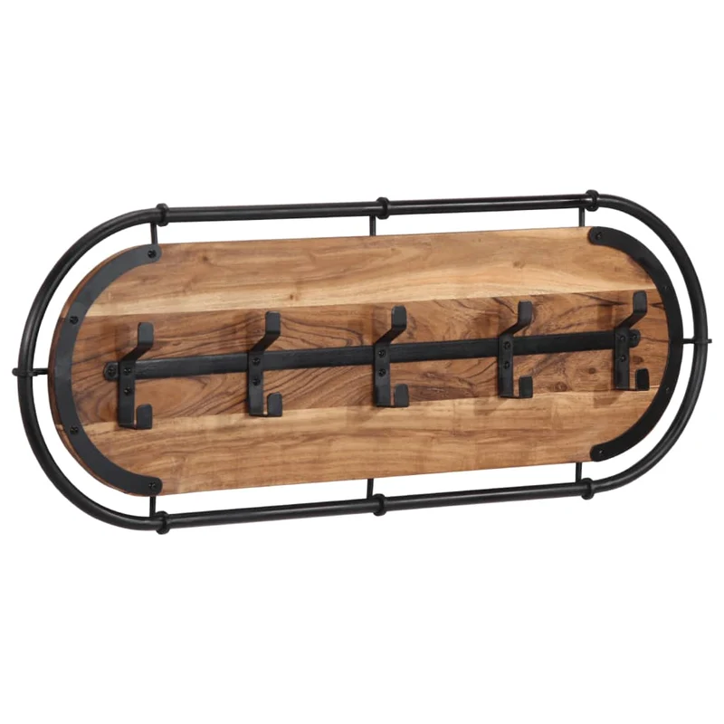 Porte-Manteau en Bois Design Industriel