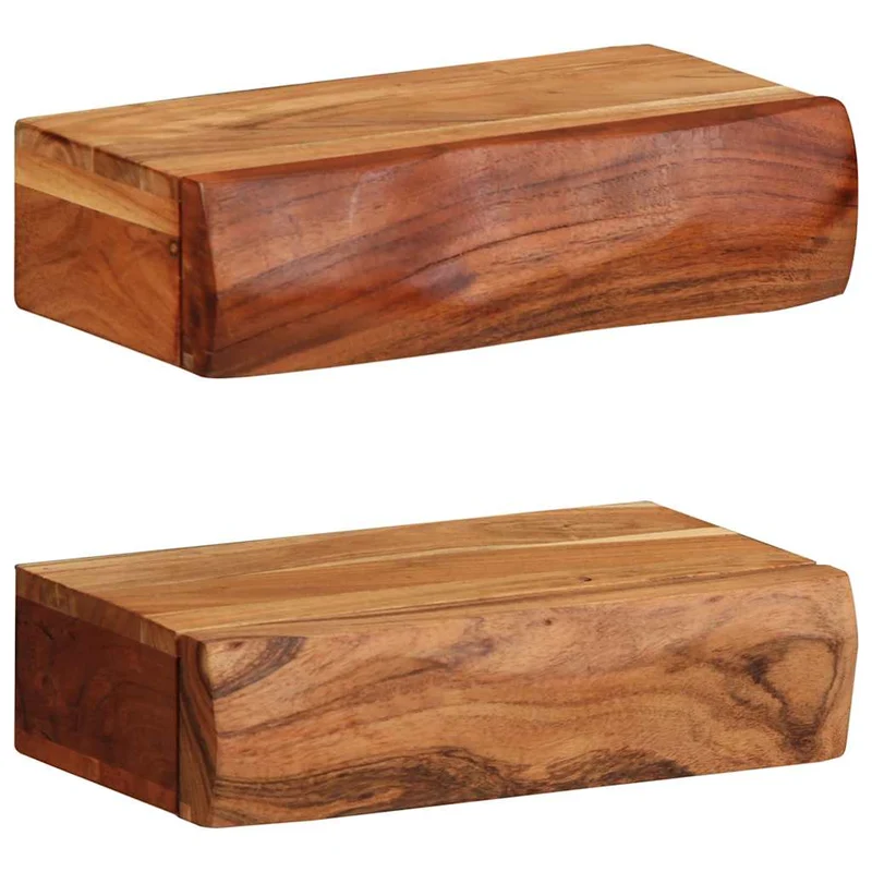 Étagère Murale en Bois Massif d'Acacia