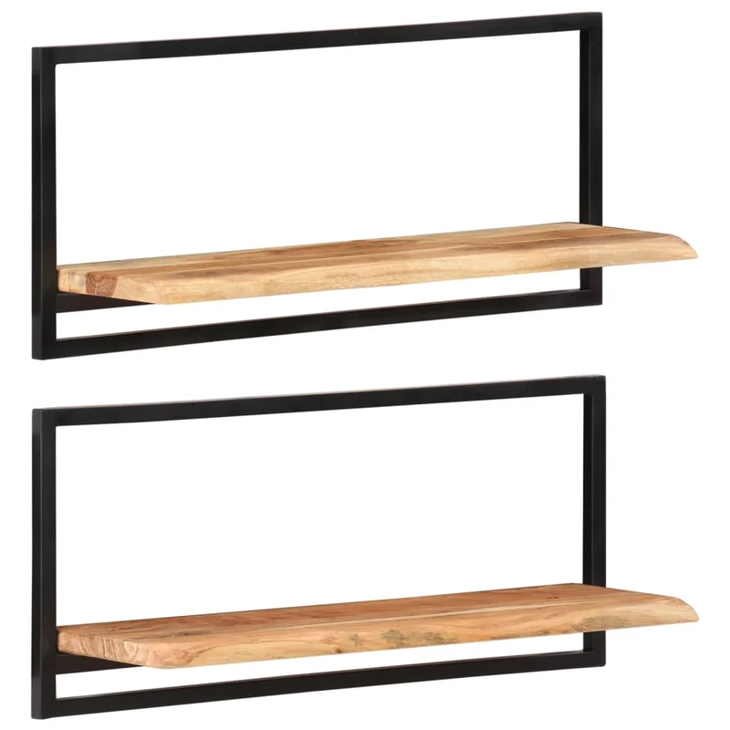 Étagère Murale en Bois et Acier Style Industriel