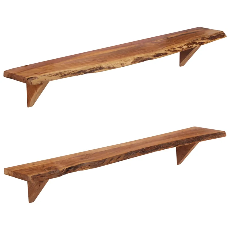 Étagère Murale Originale en Bois d'Acacia