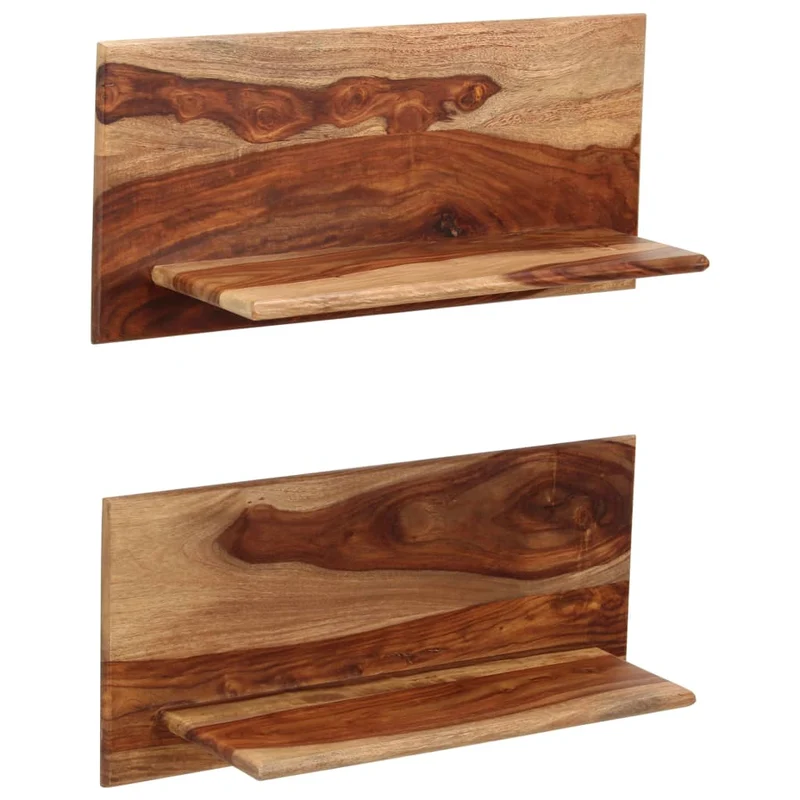 Étagère Murale en Bois Foncé d'Acacia