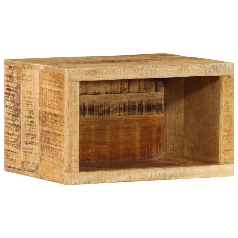 Petite Table de Chevet Industrielle en Bois de Manguier