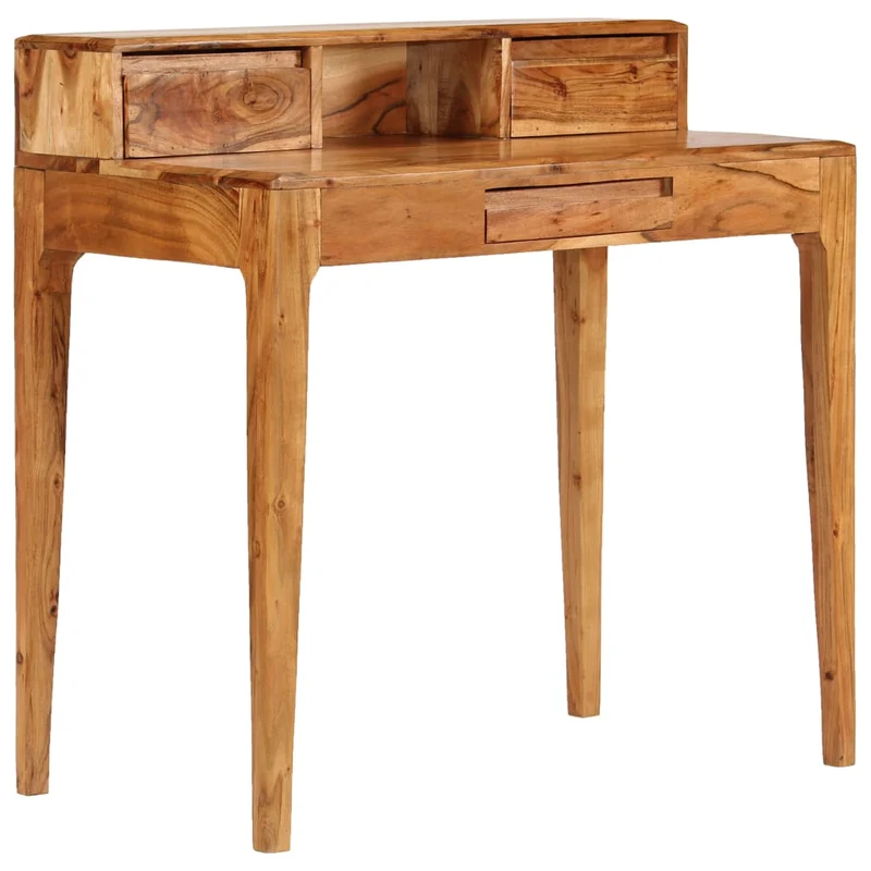 Bureau en Bois Massif au Style Industriel